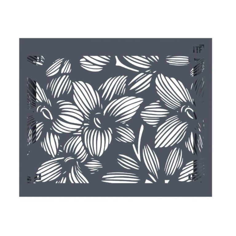 Cache climatisation / pompe à chaleur. Modèle Fleur de Lys RAL 7015. Cache climatisation / pompe à chaleur. Modèle Fleur de Lys RAL 7015.