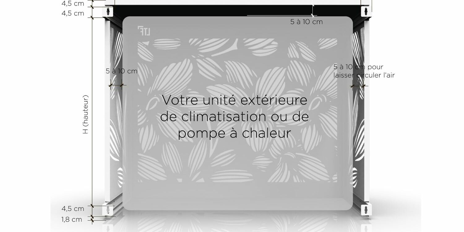 Trouvez la taille de votre cache climatisation sur la Tôlerie Française