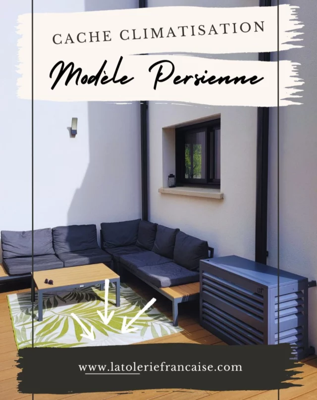 Conçu pour allier fonctionnalité et style, le modèle Persienne offre une solution élégante pour dissimuler discrètement votre unité extérieure de climatisation ou de pompe à chaleur. Le montage s’effectue en quelques minutes.

Ce cache, fabriqué avec des matériaux de haute qualité, est conçu pour offrir une protection durable et fiable à votre unité extérieure.

Grâce à sa résistance aux intempéries, il protège efficacement votre équipement des éléments extérieurs comme la pluie, le vent et le soleil. Sa conception ingénieuse garantit une ventilation optimale, permettant à votre climatiseur de fonctionner sans surchauffe tout en restant protégé.

Avec son design moderne et discret, ce cache climatisation s’intègre parfaitement dans tout type d’environnement, qu’il s’agisse d’un jardin, d’une terrasse, ou d’un espace commercial. #cacheclim #cacheclimextérieurdesign #cacheclimatiseur #climatisation #décoration #home #persienne #madeinfrance🇫🇷