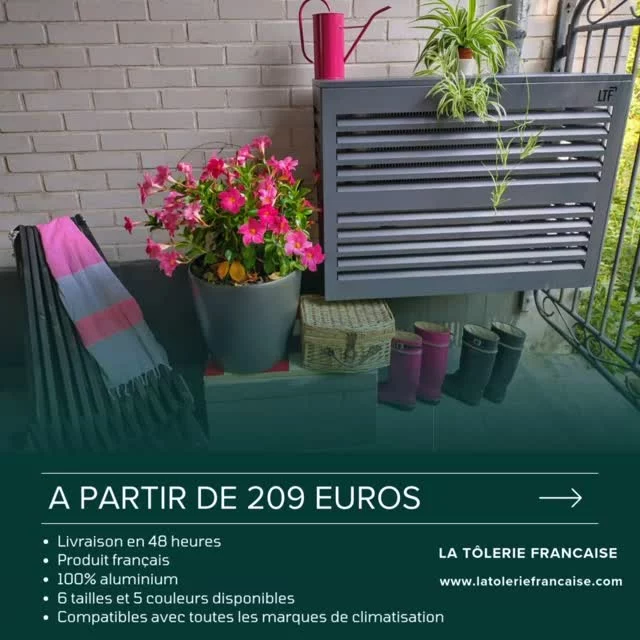 C’est la saison pour installer votre cache climatisation avec un produit 100% français qui apportera l’esthétique manquant à votre unité de climatisation. www.latoleriefrancaise.com #cacheclimextérieurdesign #pompeàchaleur #madeinfrance #climatisation #cachepompeachaleur #decoration #cacheclimatiseur #cachepac #cacheclimatisation